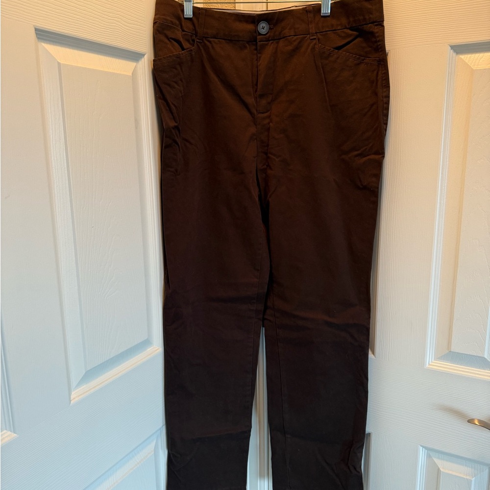 CJ Banks Brown Straight Leg Pants